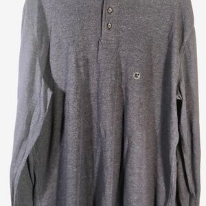 Saddlebred Men’s Henley Long Sleeve Size XLT Navy Heather